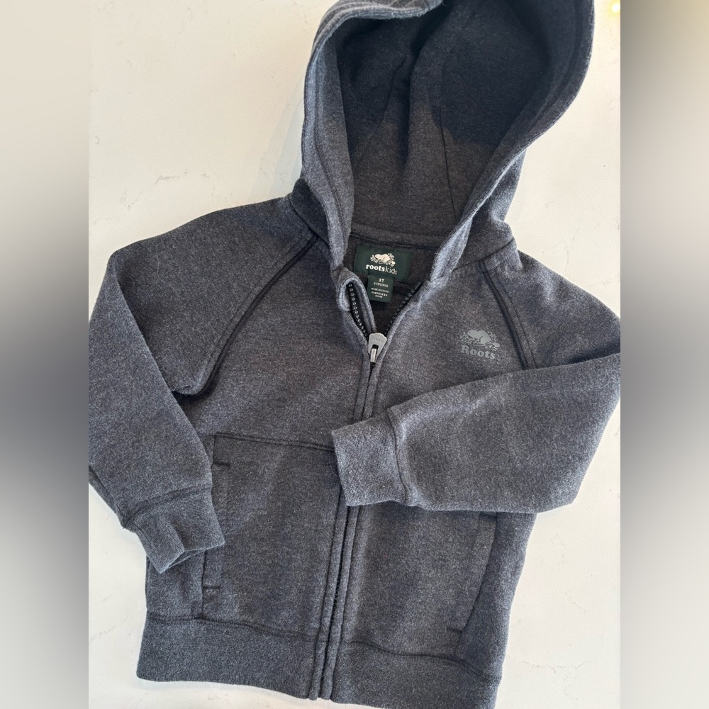 Roots 3T Charcoal Gray Hoodie